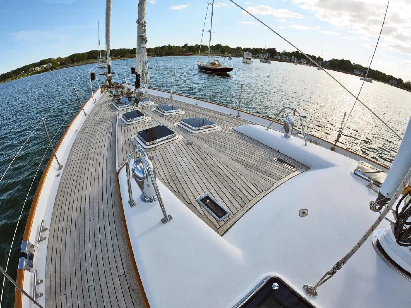 a boat on the water aboard WILD THING Yacht for Sale