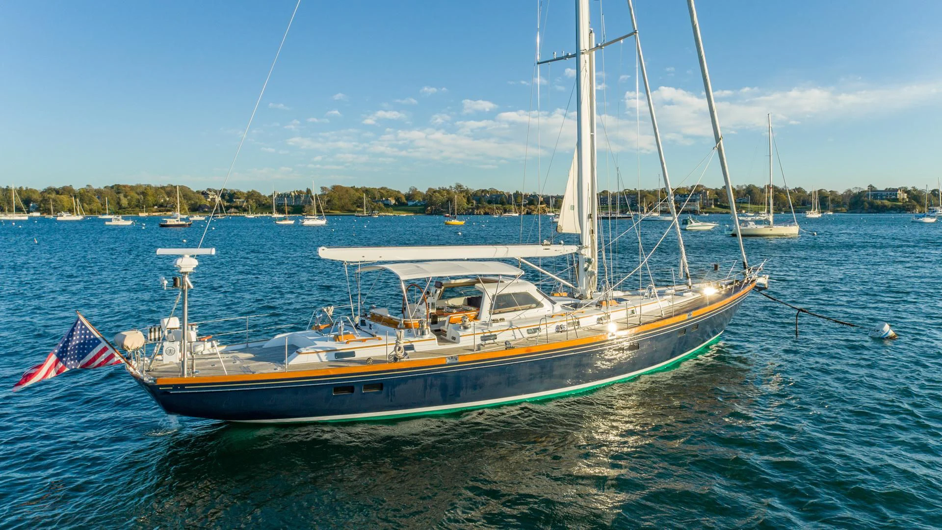 a boat in the water aboard WILD THING Yacht for Sale