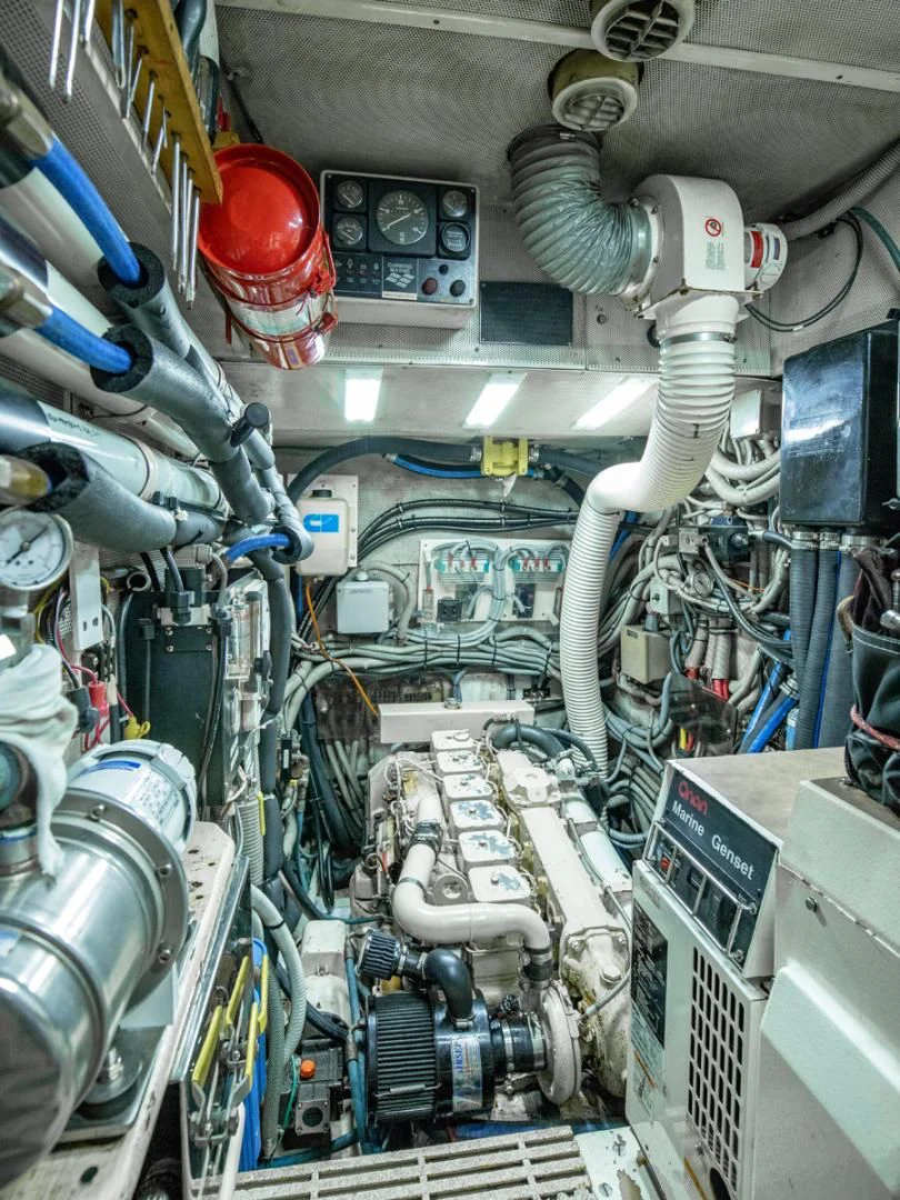 a close-up of a machine aboard WILD THING Yacht for Sale