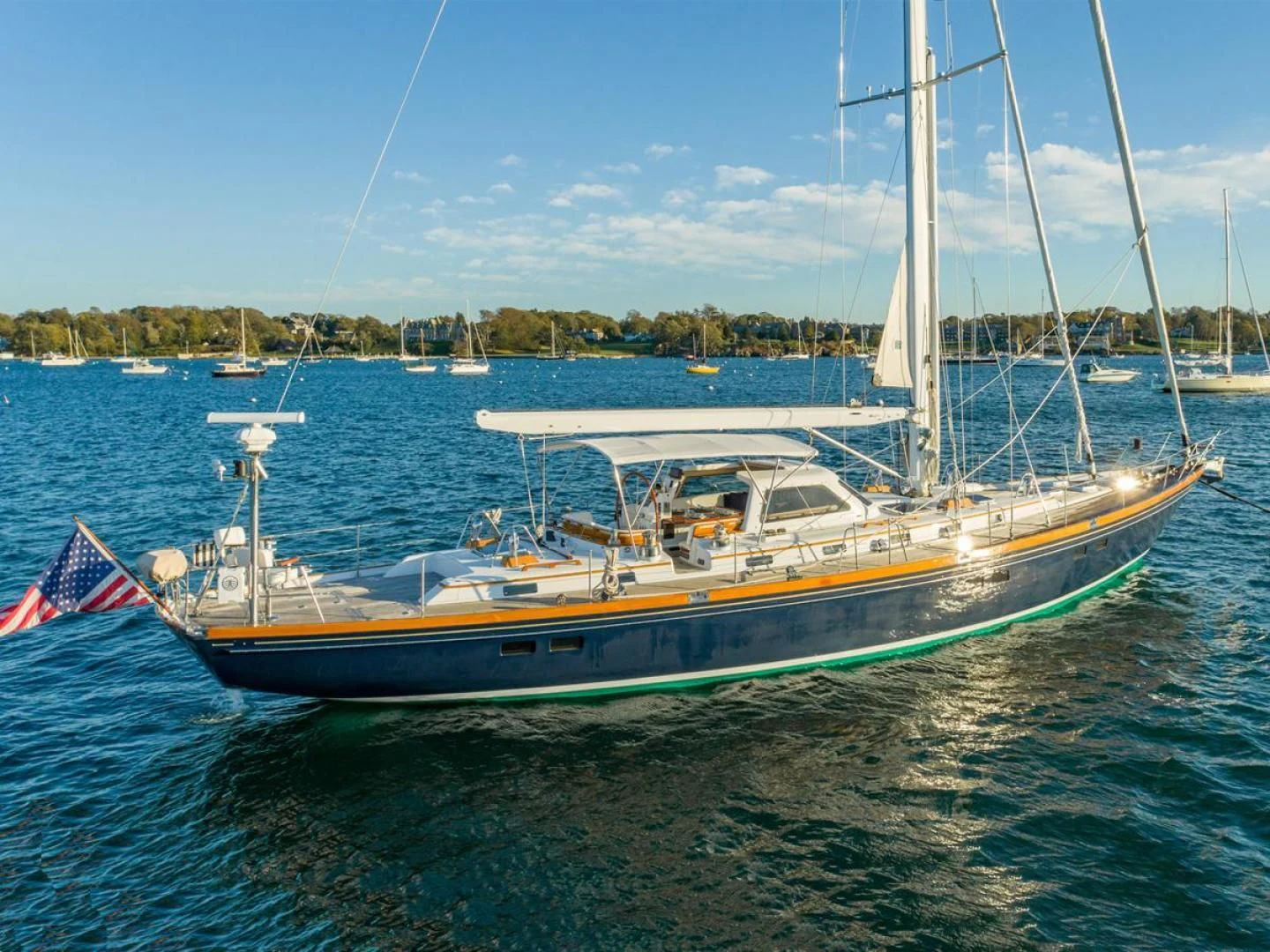 a boat on the water aboard WILD THING Yacht for Sale