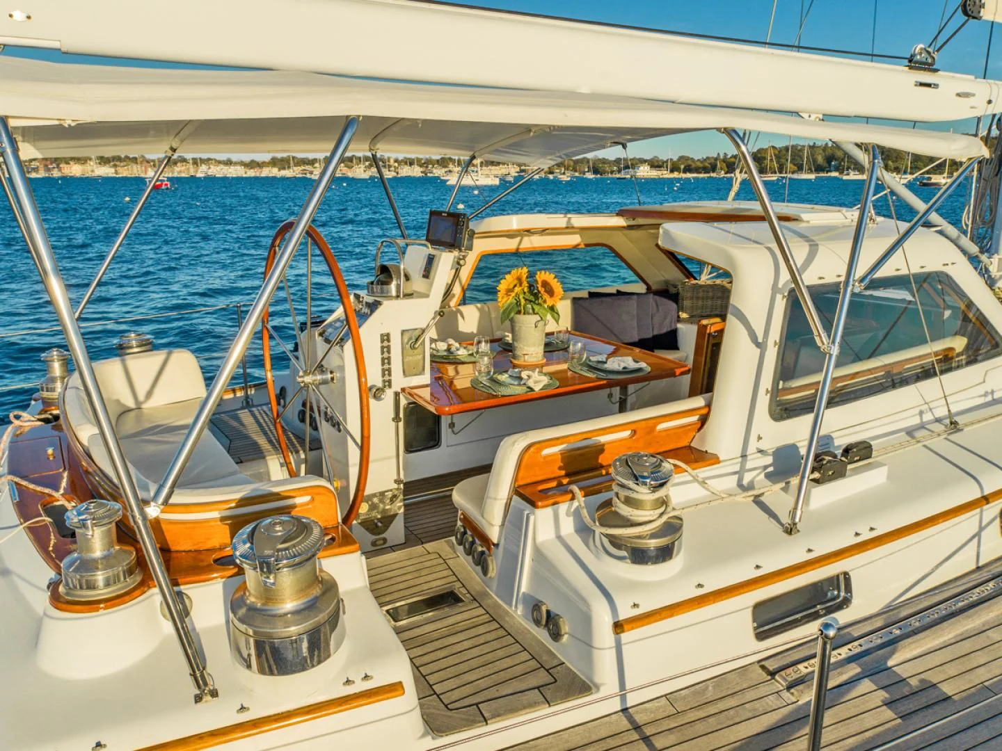 a boat on the water aboard WILD THING Yacht for Sale