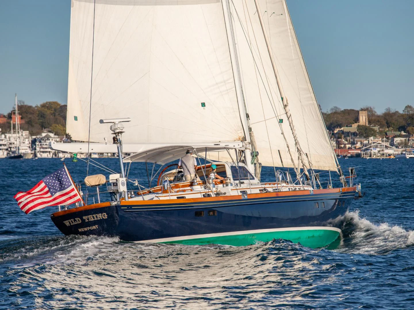 a boat on the water aboard WILD THING Yacht for Sale