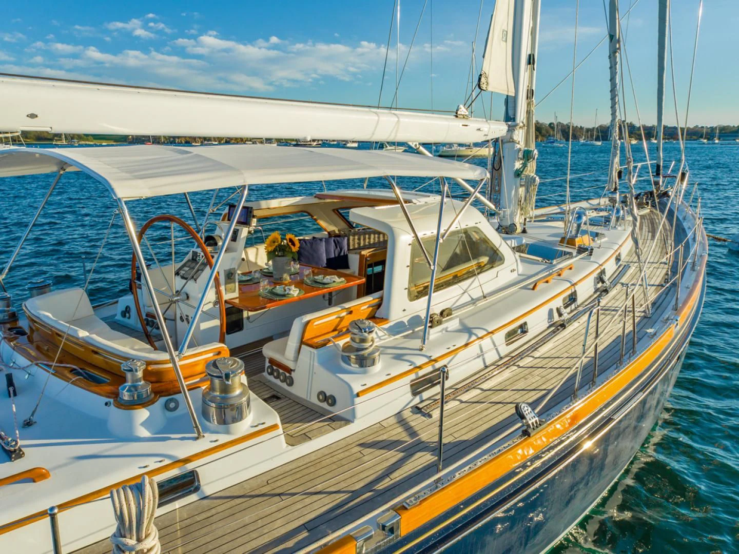 a boat docked at a port aboard WILD THING Yacht for Sale