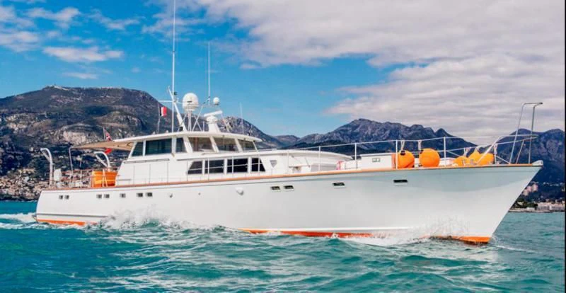 a boat in the water aboard CIUTADELLA Yacht for Sale