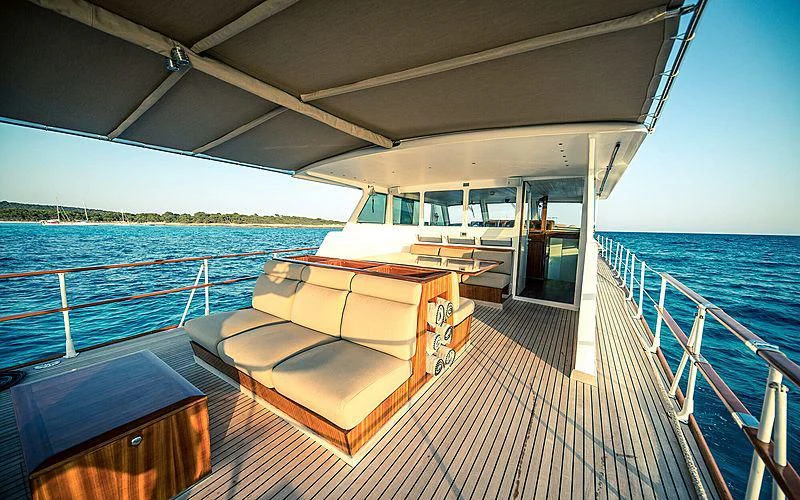 a boat on the water aboard CIUTADELLA Yacht for Sale