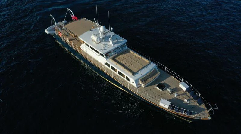 a ship in the water aboard CIUTADELLA Yacht for Sale