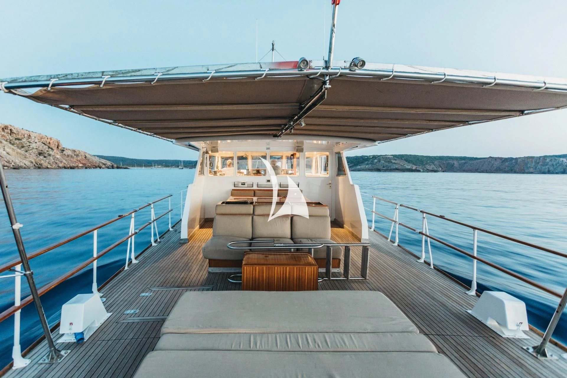 a boat on a body of water aboard CIUTADELLA Yacht for Sale