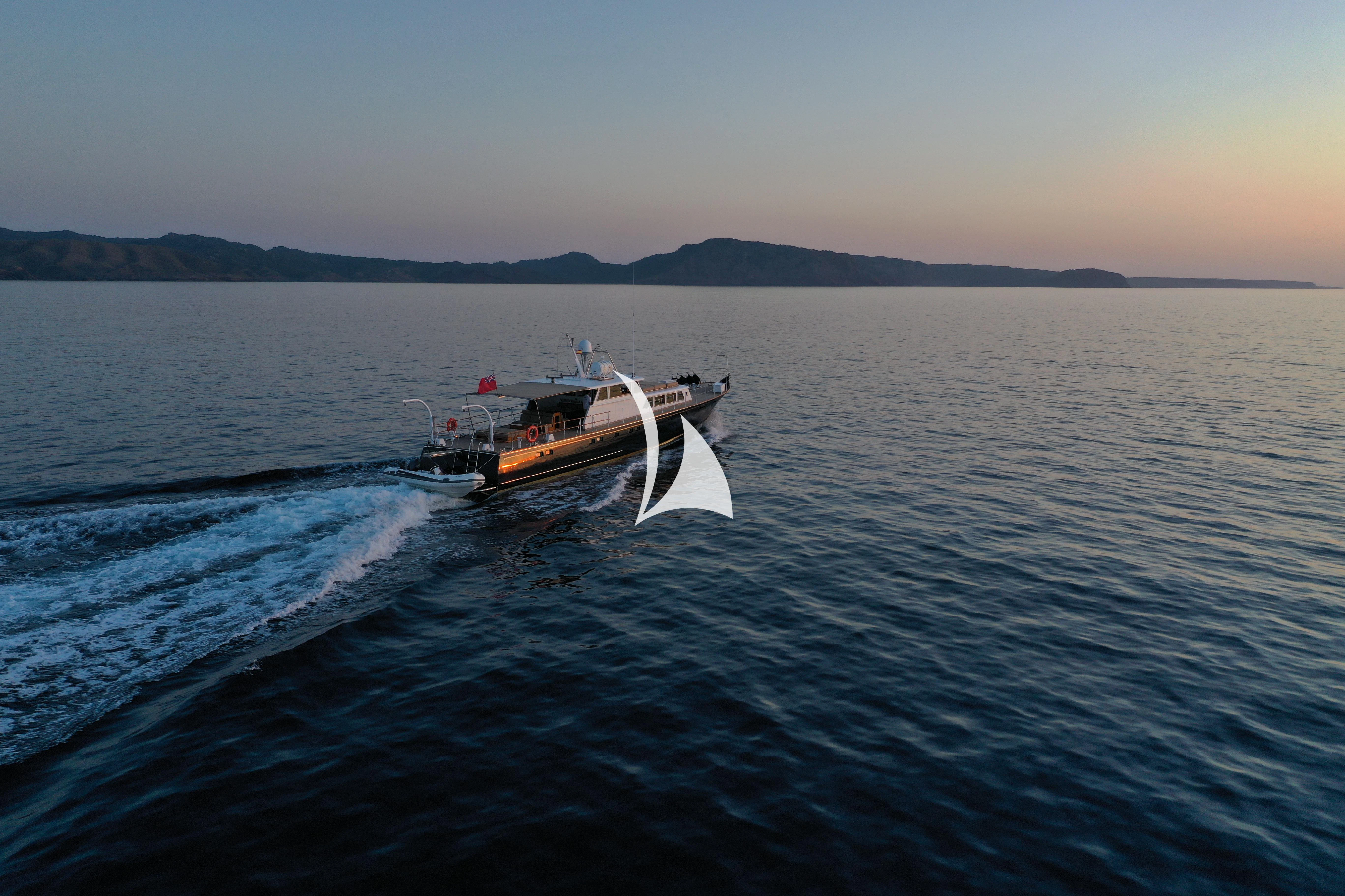 a boat on the water aboard CIUTADELLA Yacht for Sale