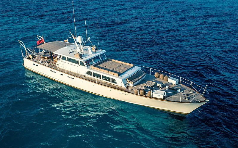 a boat in the water aboard CIUTADELLA Yacht for Sale