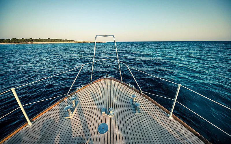 a boat on the water aboard CIUTADELLA Yacht for Sale