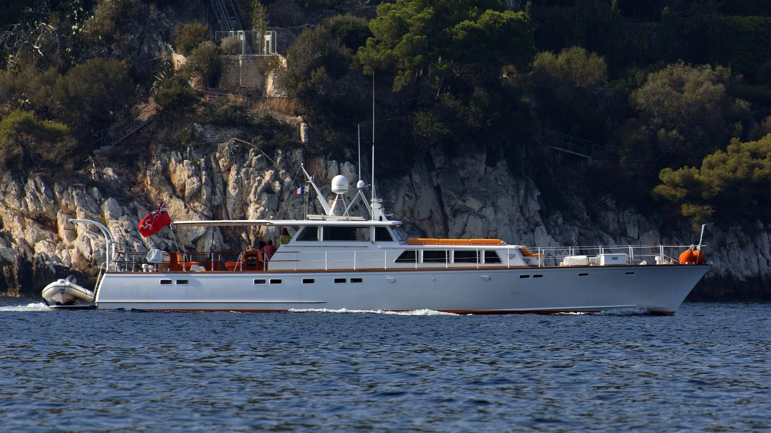 a boat on the water aboard CIUTADELLA Yacht for Sale