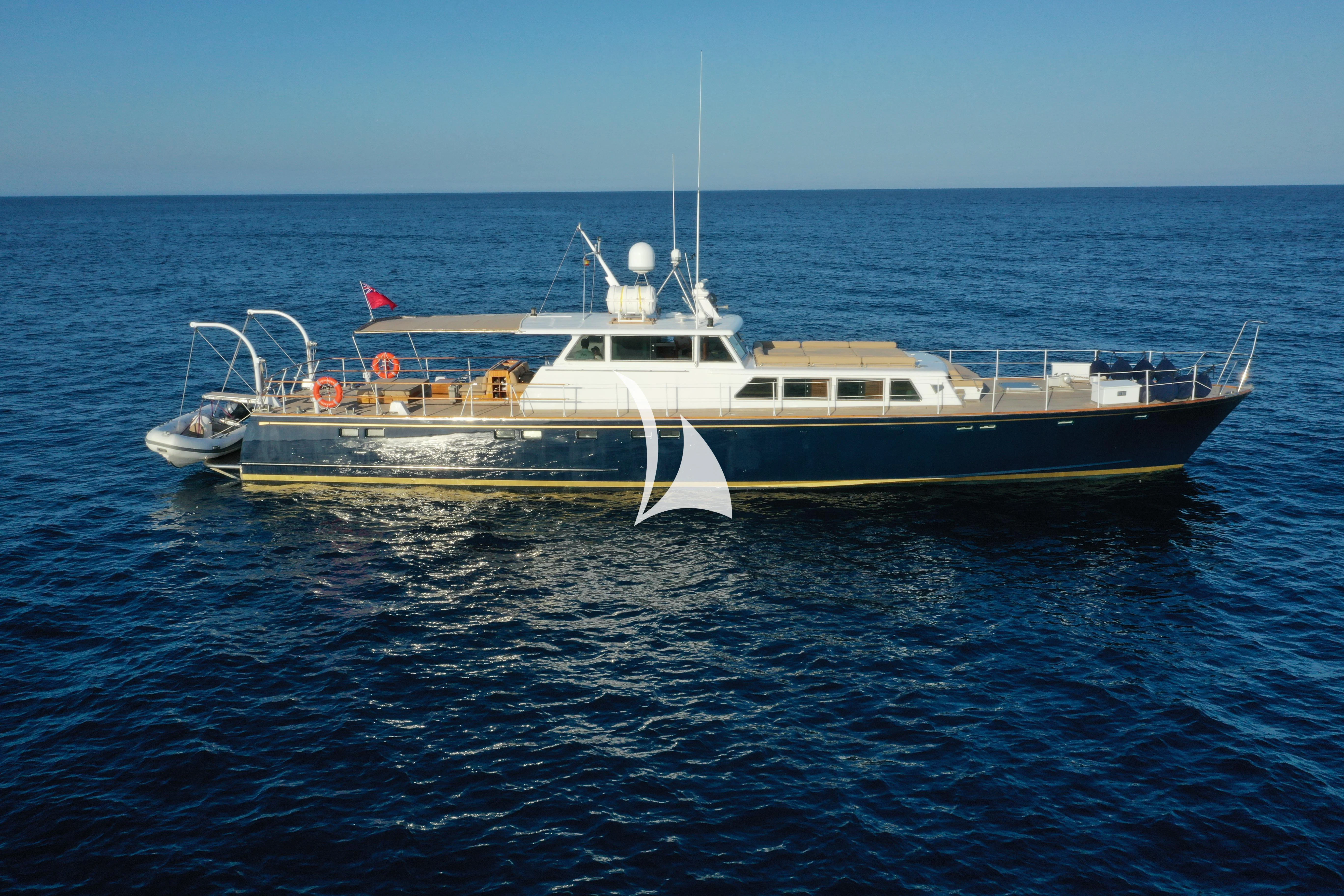a boat in the water aboard CIUTADELLA Yacht for Sale