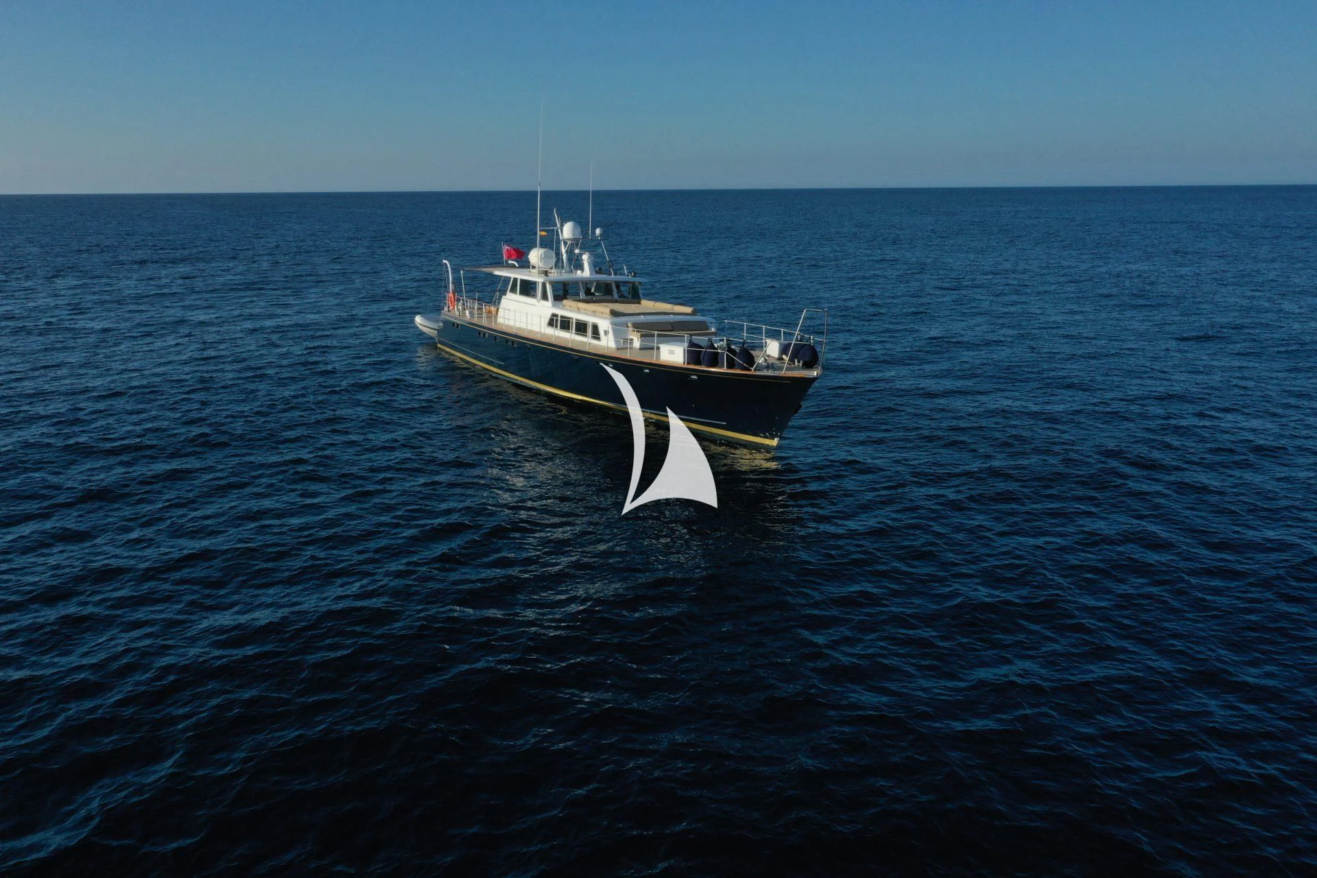 a boat in the water aboard CIUTADELLA Yacht for Sale