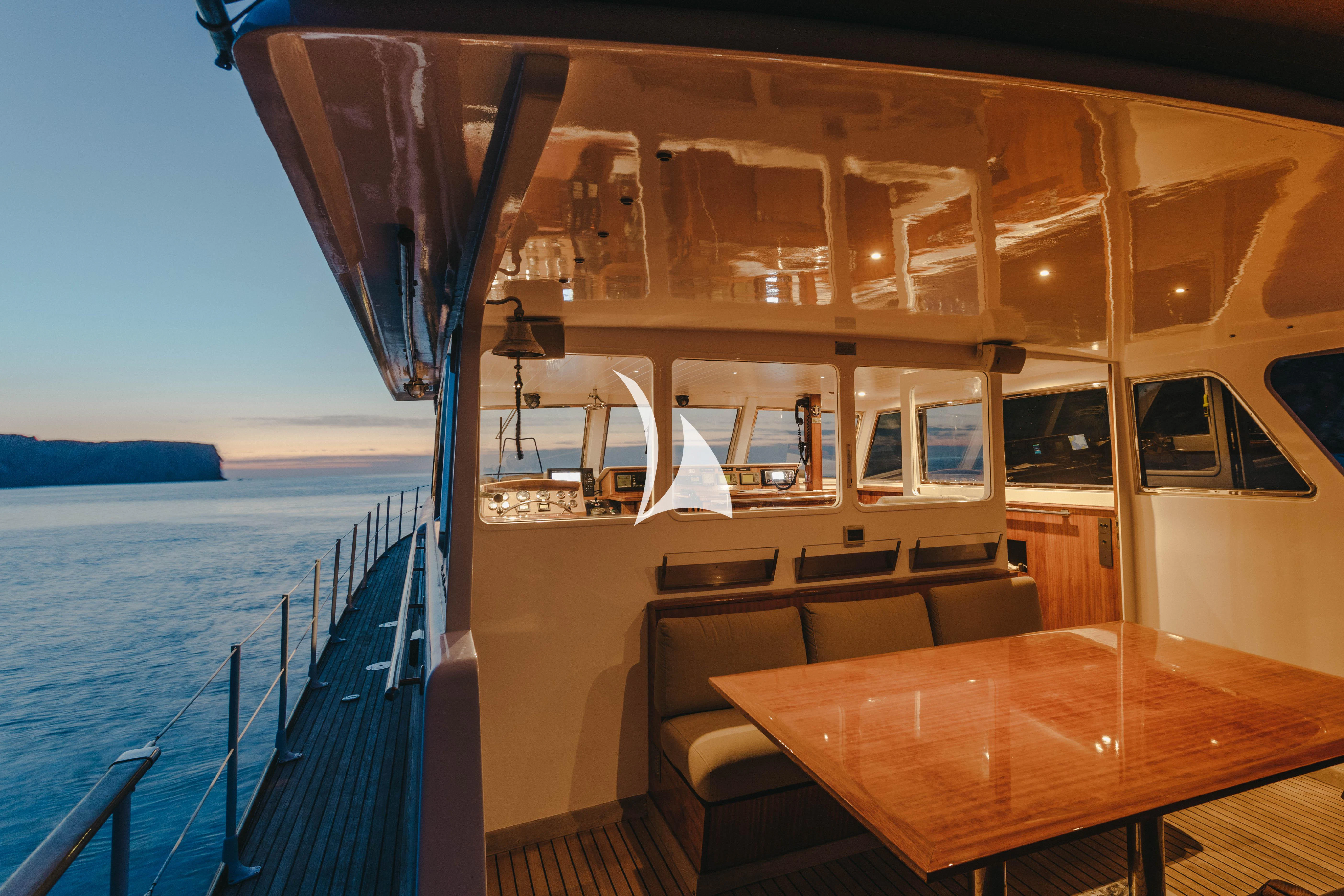 a boat on the water aboard CIUTADELLA Yacht for Sale