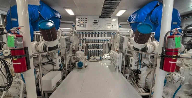 a room with machines and equipment aboard SCORPIO Yacht for Sale