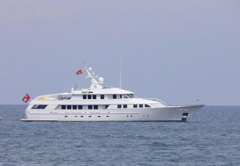 a boat in the water aboard SCORPIO Yacht for Sale