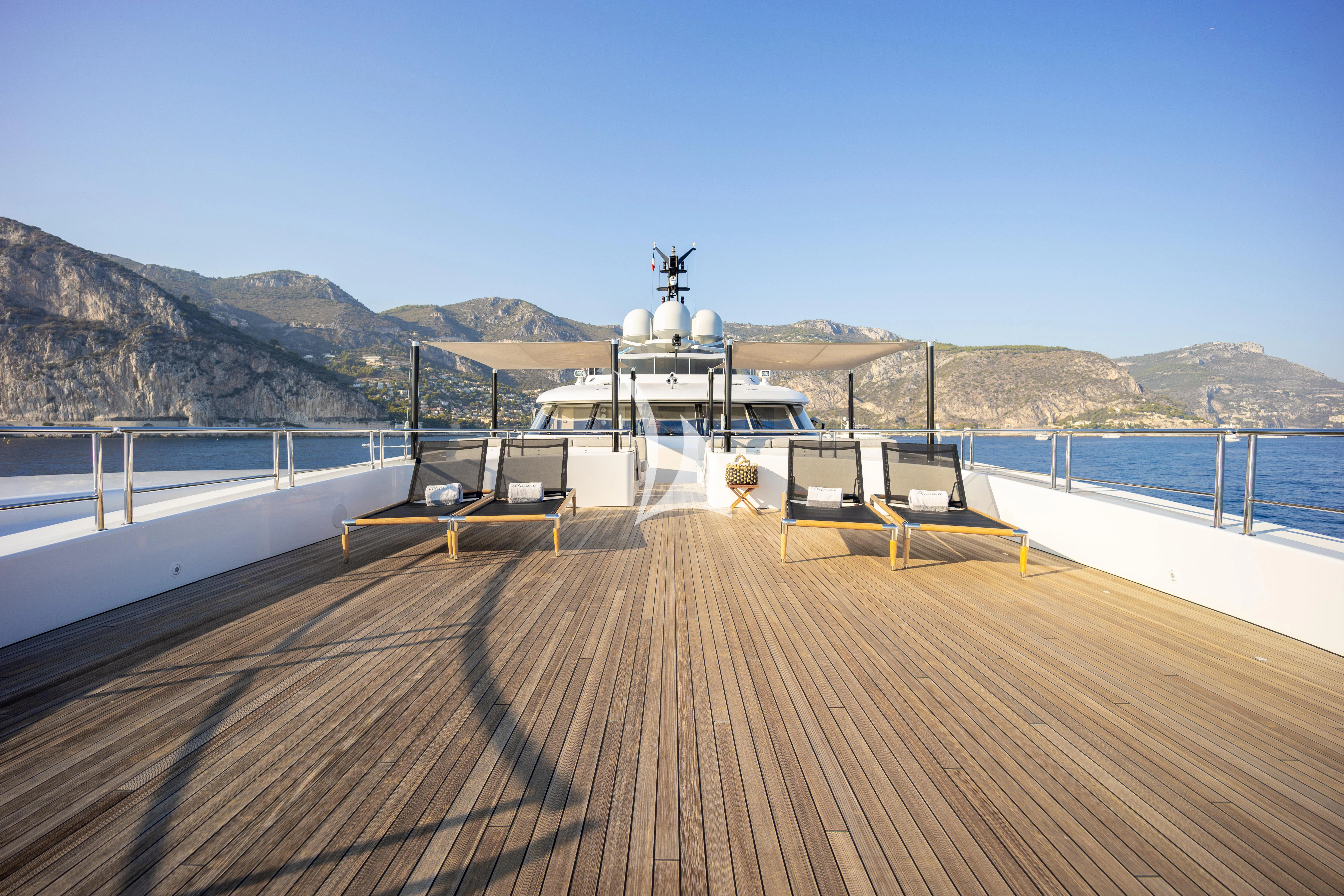 a dock with a boat on it aboard ILLUSION Yacht for Sale