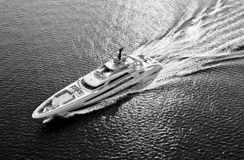 a boat in the water aboard ILLUSION Yacht for Sale