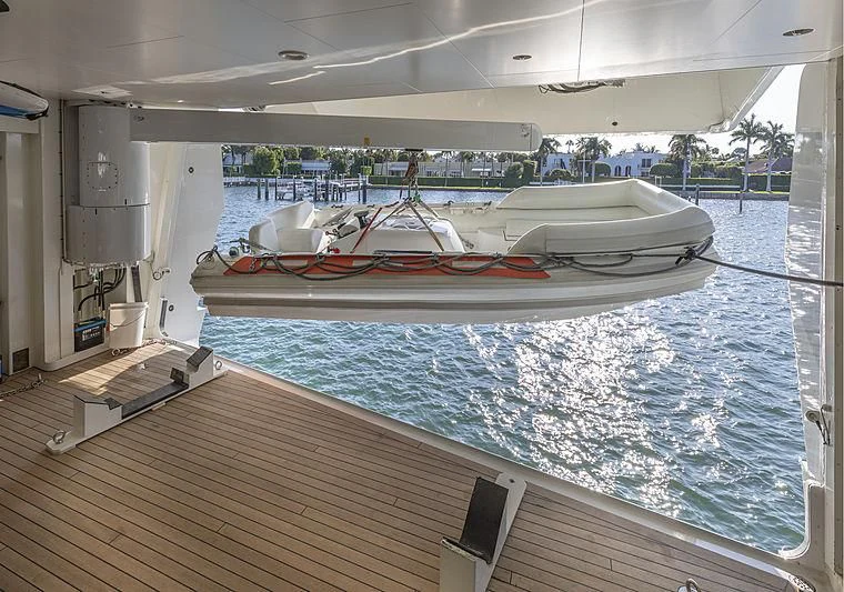 a large swimming pool aboard ILLUSION Yacht for Sale