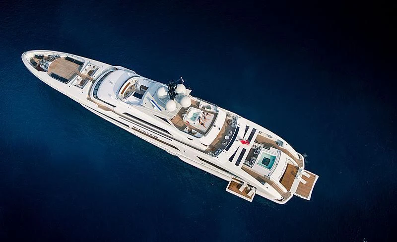 a satellite in the sky aboard ILLUSION Yacht for Sale