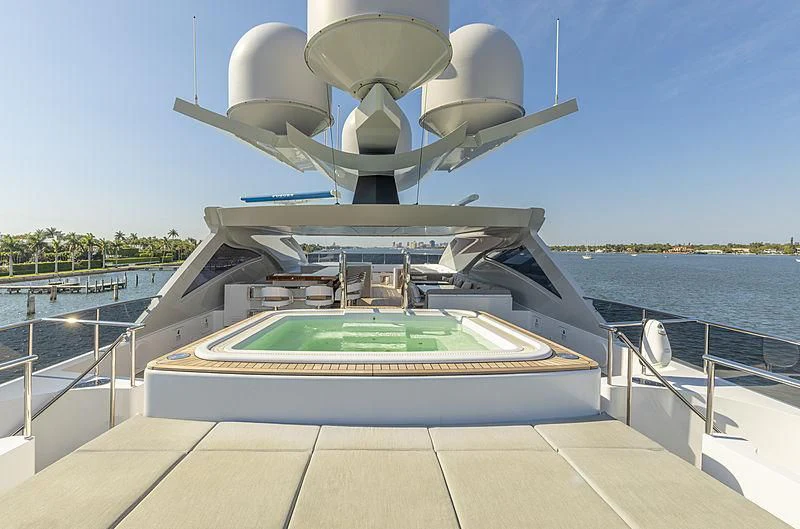 a pool on a boat aboard ILLUSION Yacht for Sale