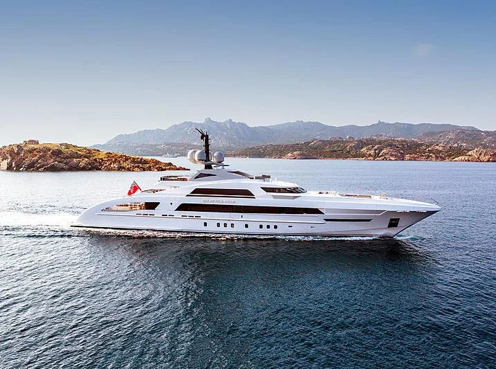 a boat in the water aboard ILLUSION Yacht for Sale