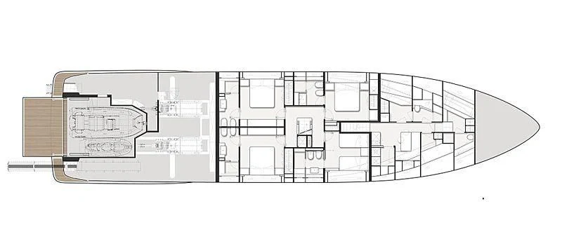 diagram, engineering drawing aboard ALMAX TOO Yacht for Sale