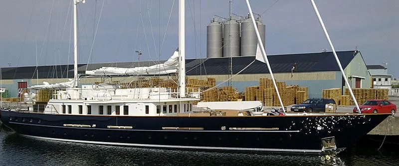 a large white boat aboard SUNNY HILL Yacht for Sale