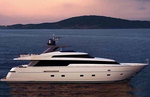 a white yacht on the water aboard VITTORIA I Yacht for Sale