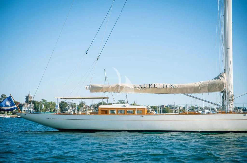 a sailboat on the water aboard AURELIUS Yacht for Sale