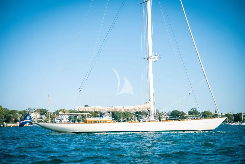 a sailboat on the water aboard AURELIUS Yacht for Sale