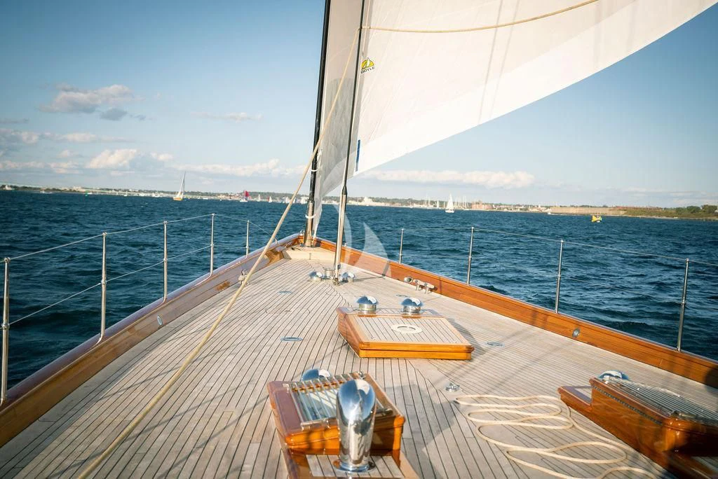 a deck on a boat aboard AURELIUS Yacht for Sale