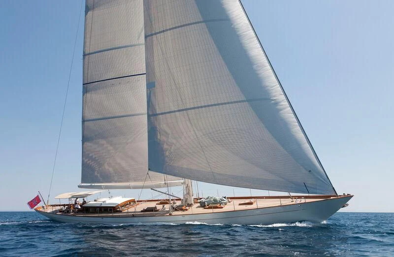 a sailboat on the water aboard AURELIUS Yacht for Sale