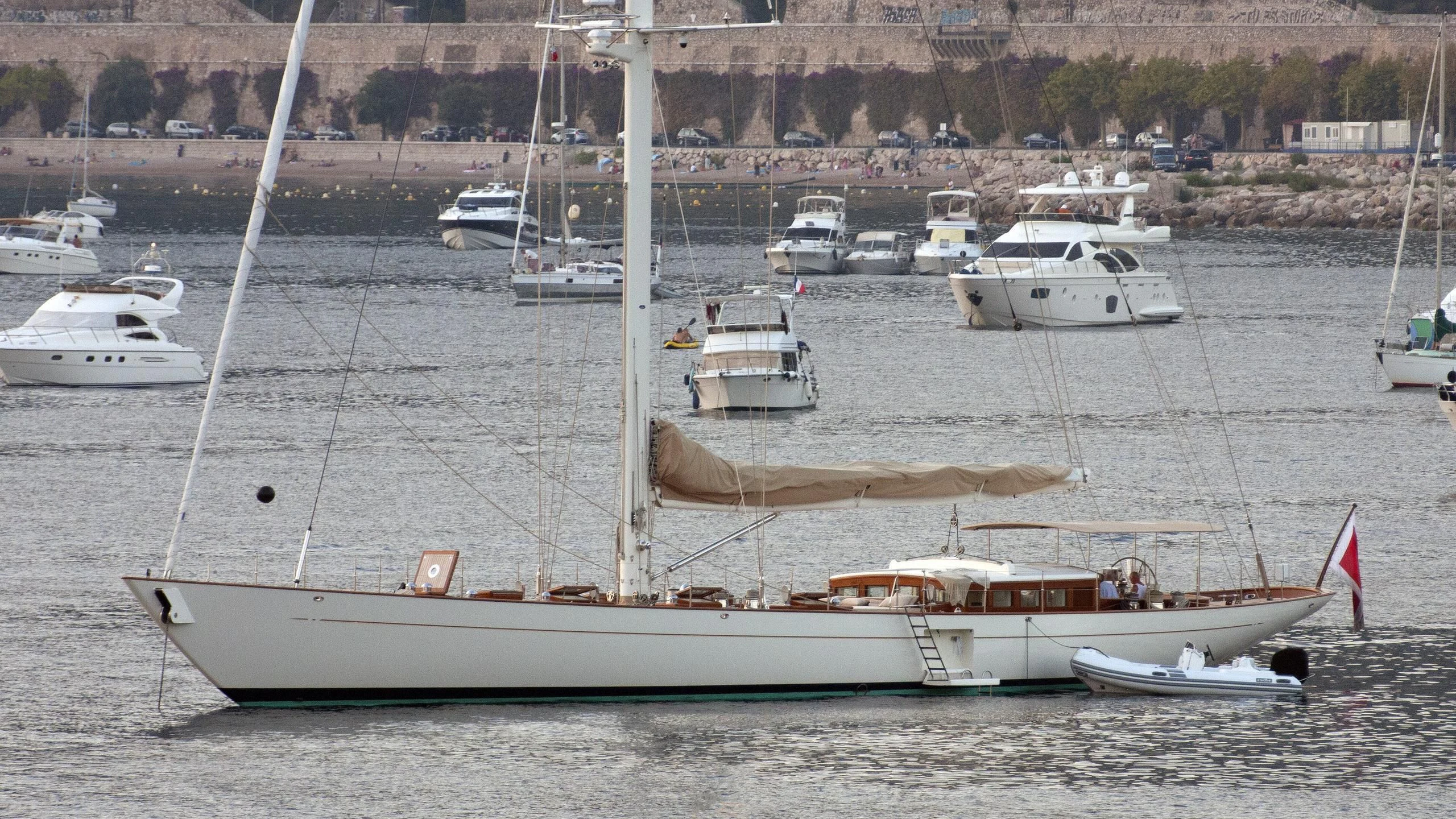 a boat in the water aboard AURELIUS Yacht for Sale