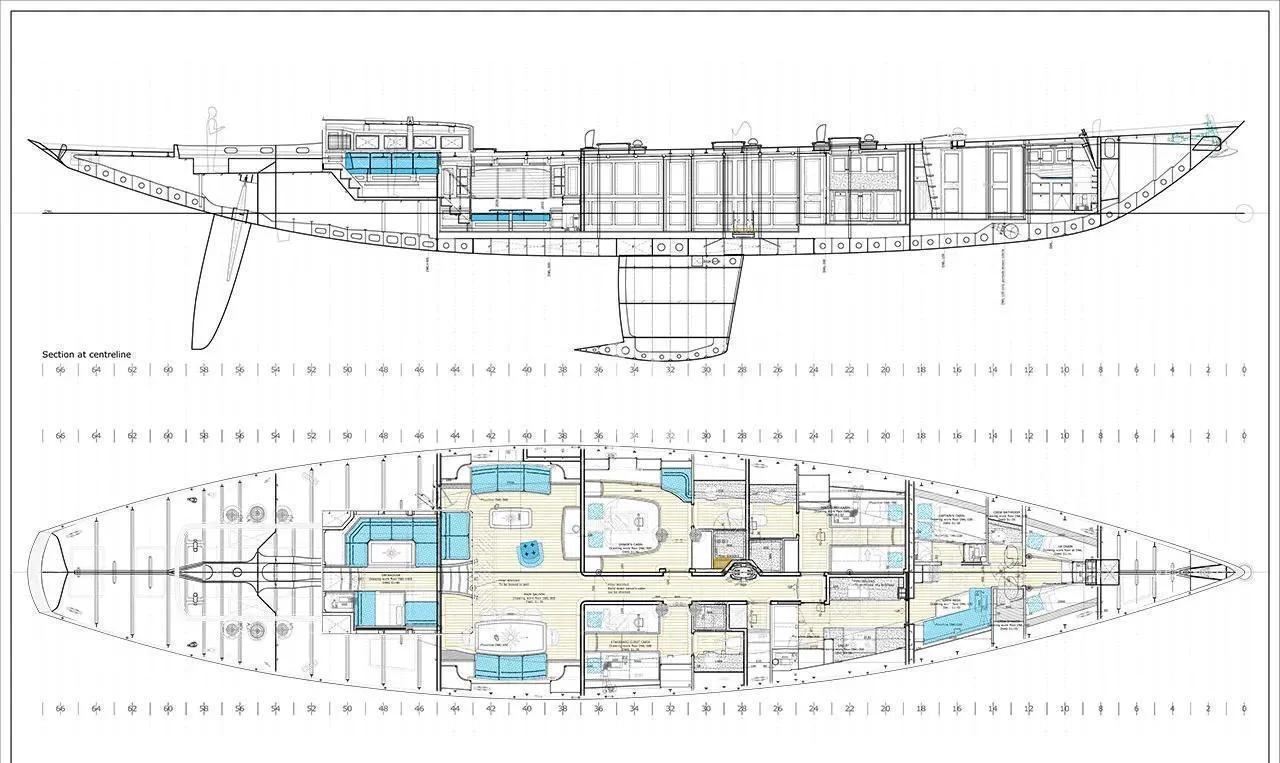 diagram aboard AURELIUS Yacht for Sale