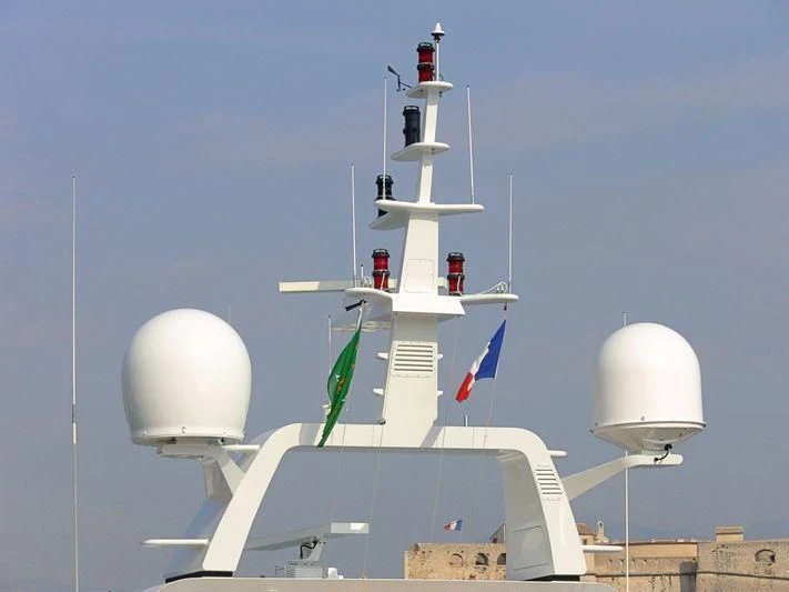 a space shuttle on a launch pad aboard BARENTS Yacht for Charter