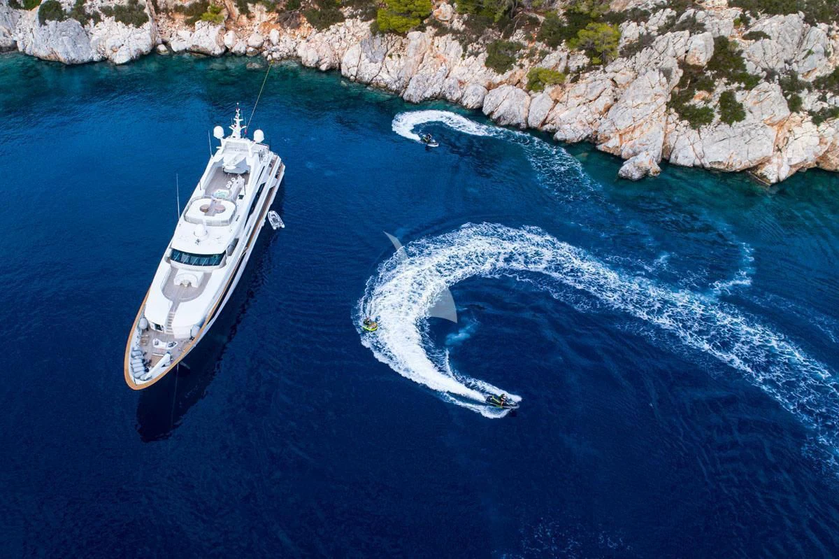a boat on the water aboard BARENTS Yacht for Charter