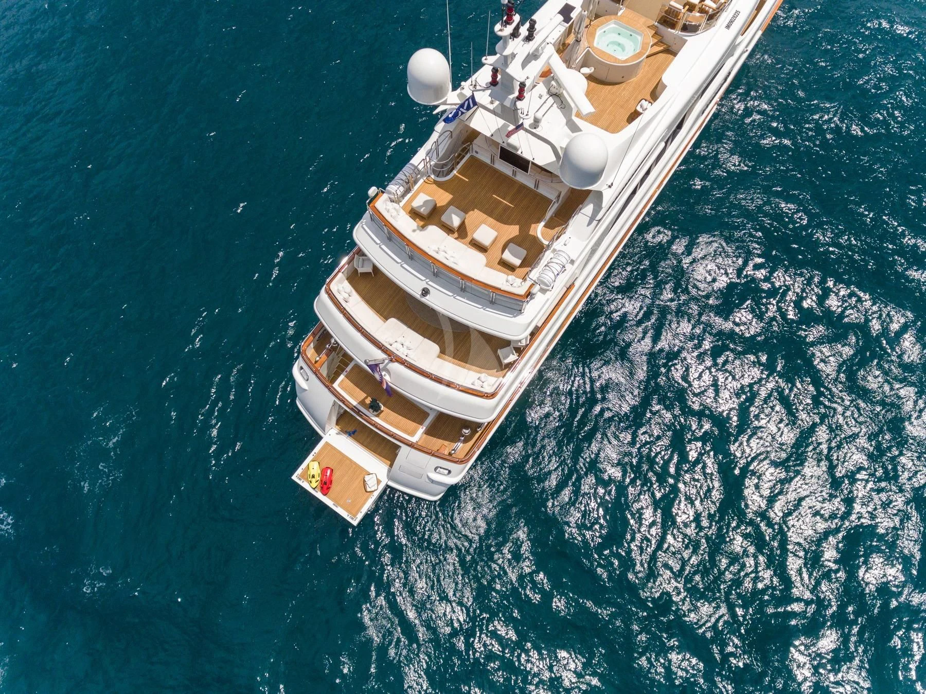 a stack of blocks aboard BARENTS Yacht for Charter