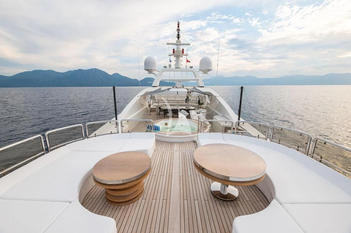 a boat on a deck aboard BARENTS Yacht for Charter