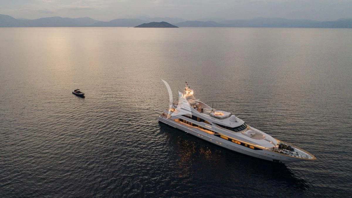 a boat in the water aboard BARENTS Yacht for Charter