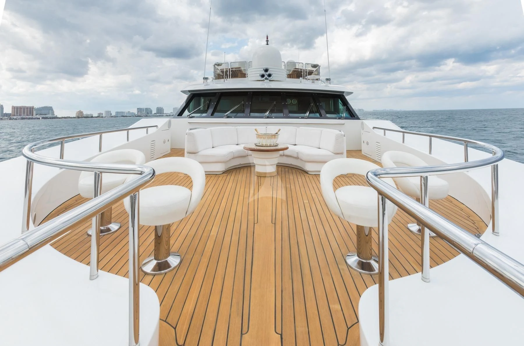 a boat on a deck aboard BARENTS Yacht for Charter