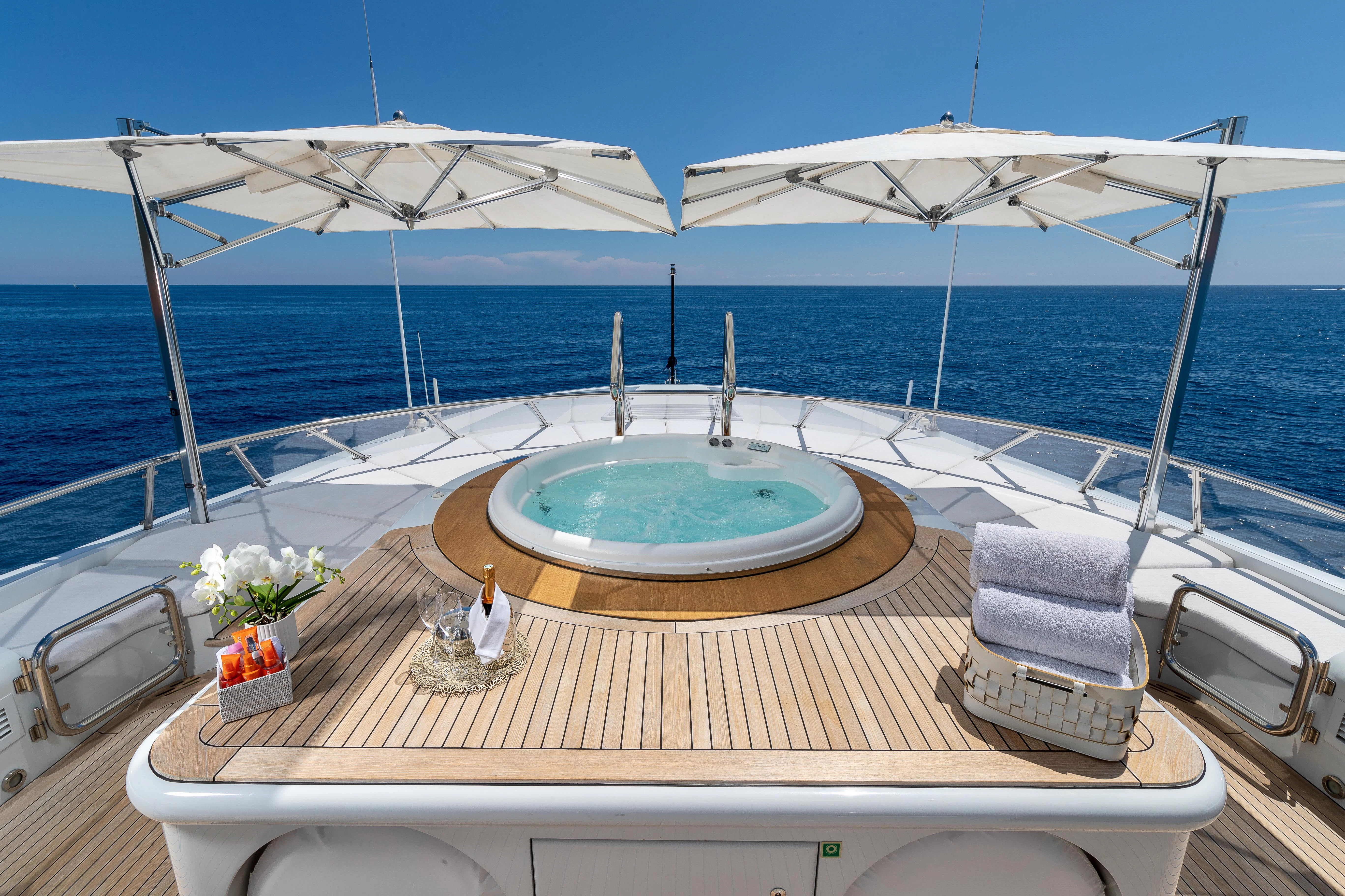 a boat on the water aboard FRIENDSHIP Yacht for Charter