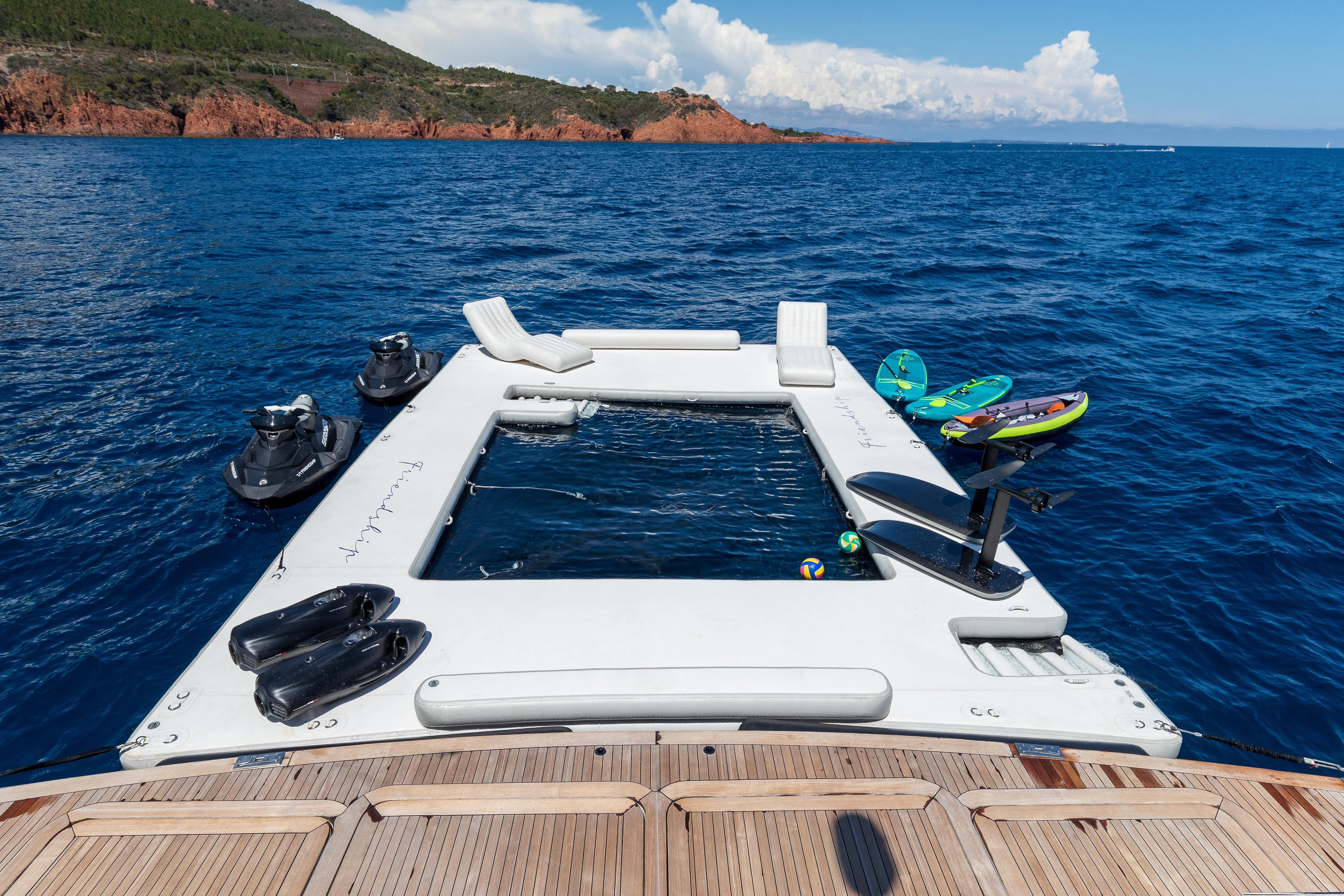 a boat on the water aboard FRIENDSHIP Yacht for Charter