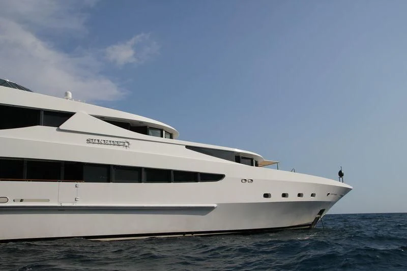 a boat in the water aboard FRIENDSHIP Yacht for Charter