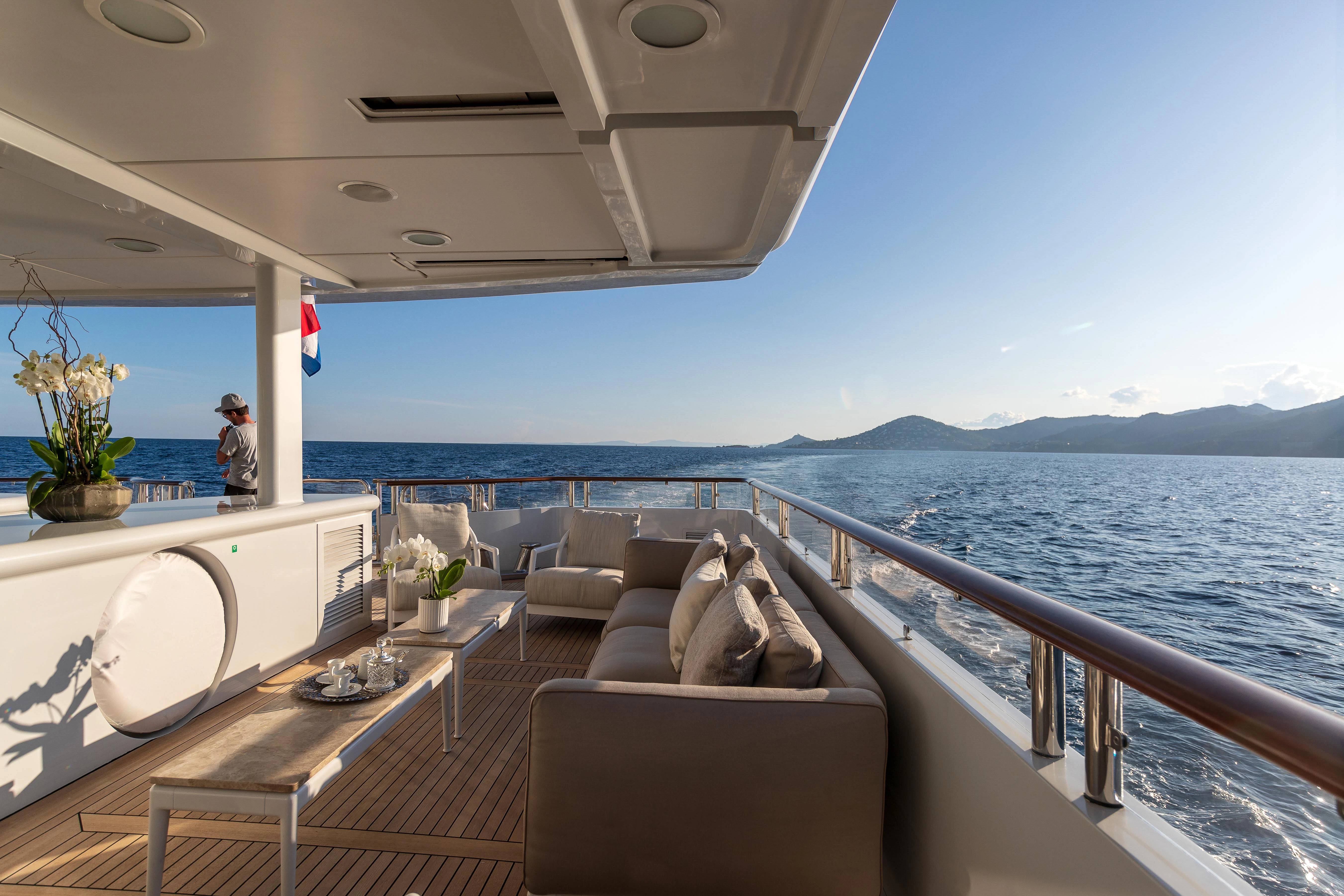 a boat on the water aboard FRIENDSHIP Yacht for Charter
