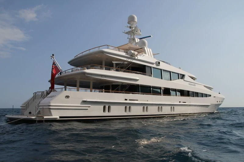 a large white boat aboard FRIENDSHIP Yacht for Charter