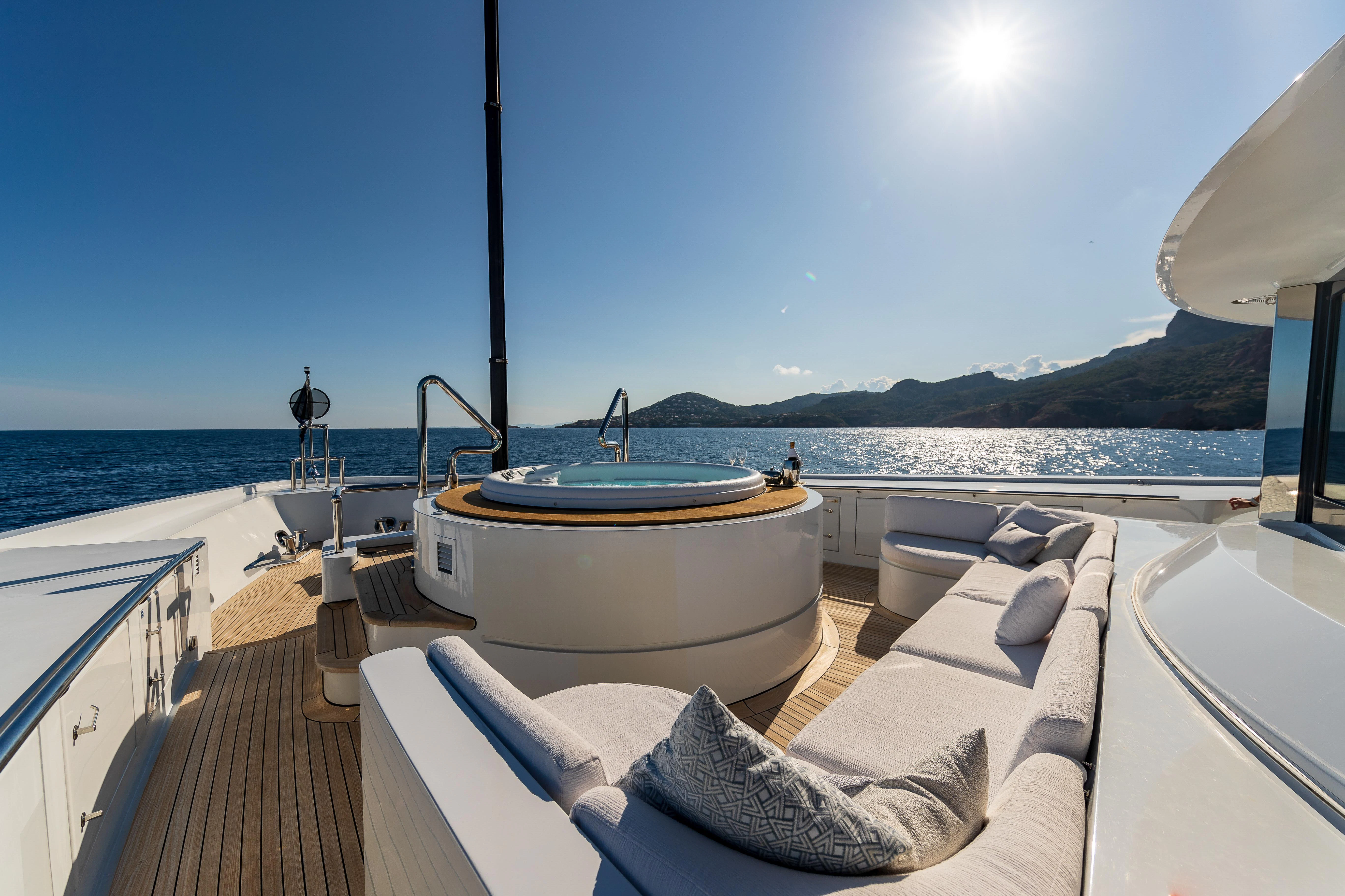 a boat on a body of water aboard FRIENDSHIP Yacht for Charter