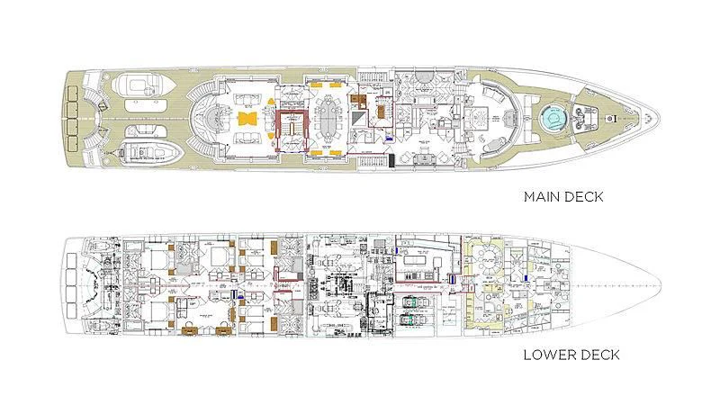 diagram, engineering drawing, schematic aboard FRIENDSHIP Yacht for Charter