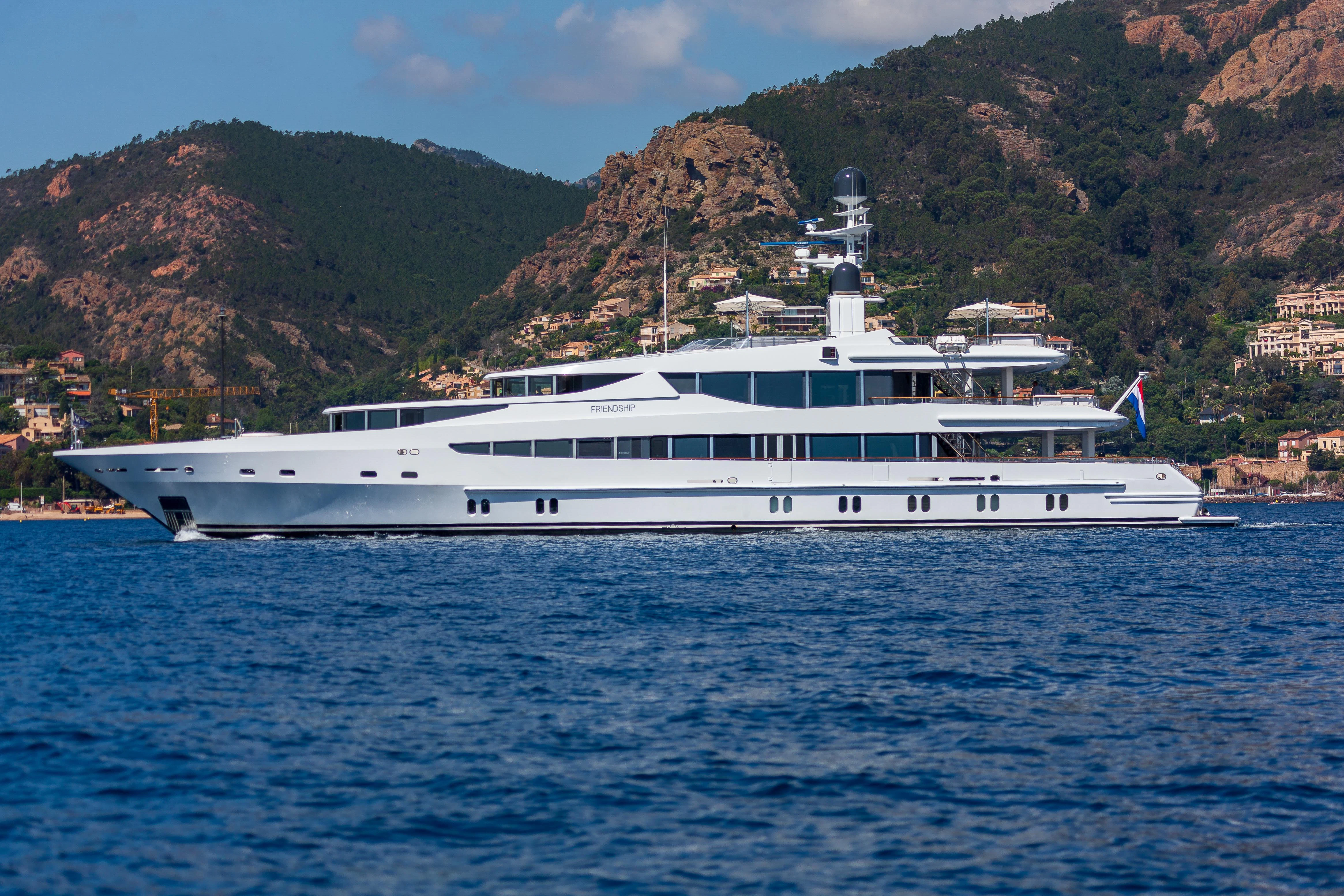 a boat on the water aboard FRIENDSHIP Yacht for Charter