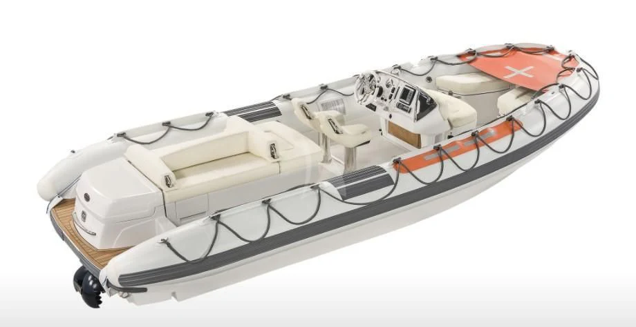 a white and silver model airplane aboard FRIENDSHIP Yacht for Charter